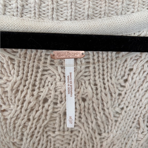 Free People Montana Cream Cable Knit Cardigan - Picture 3 of 5